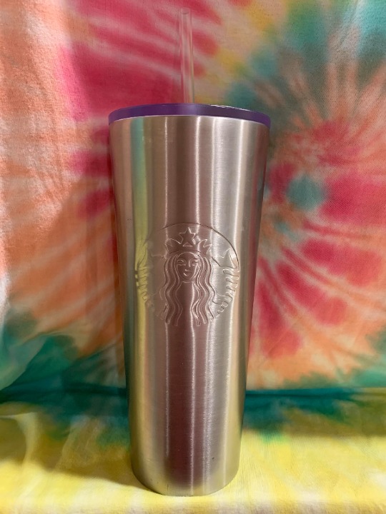 24oz Chrome Metal Starbucks Collector Cup