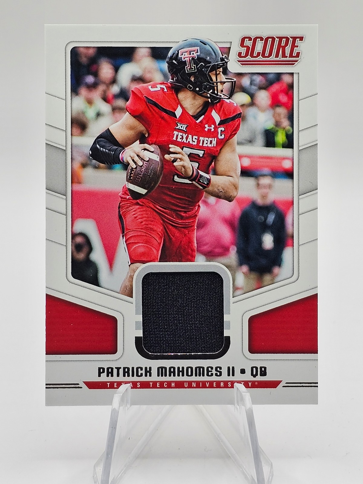2018 Panini Score Patrick Mahomes II Collegiate Jersey Set Player Worn