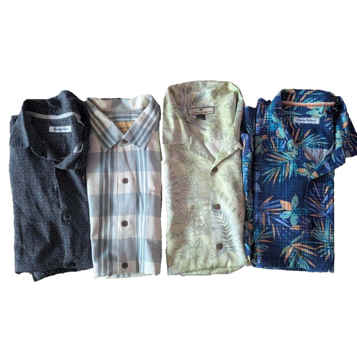 Tommy Bahama Mens Short Sleeve Button Up Shirts XL Lot Of 4 Beach Resort