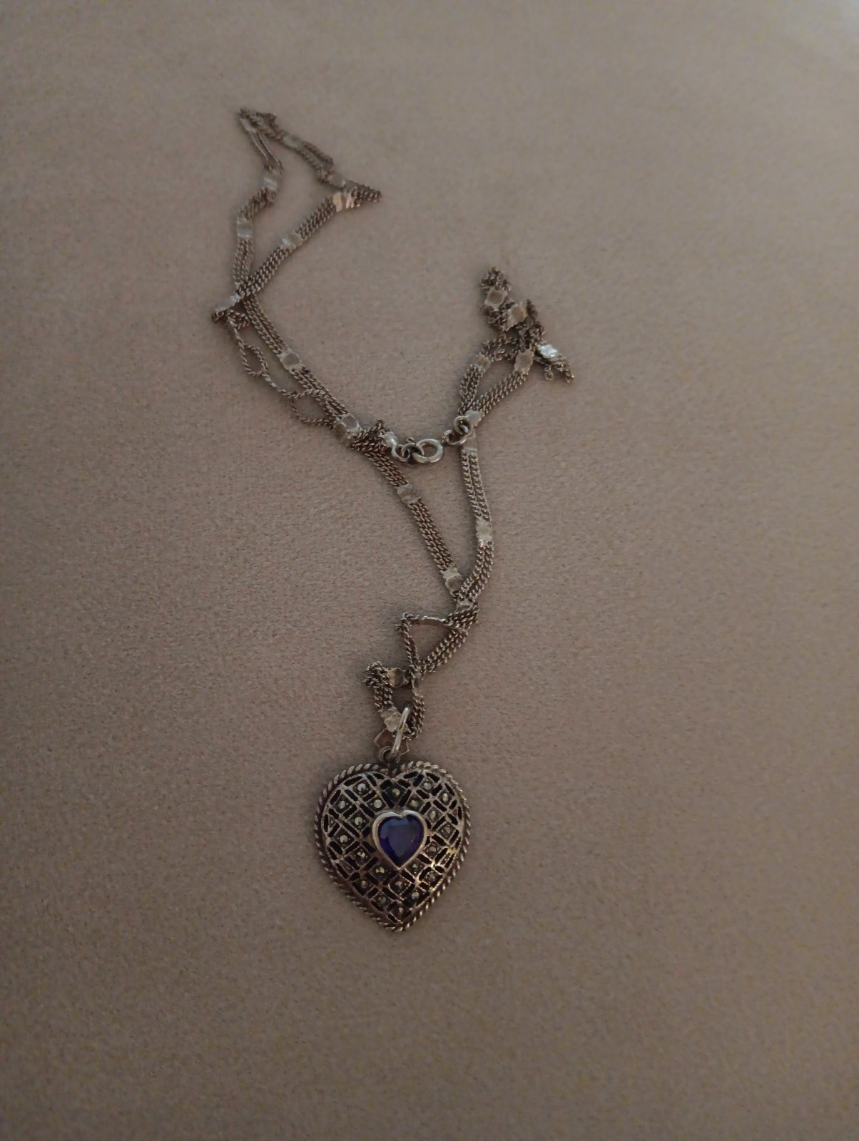 Sterling silver heart necklace