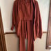 Terracotta ribbed 3 piece pajama set
