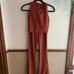 Terracotta ribbed 3 piece pajama set