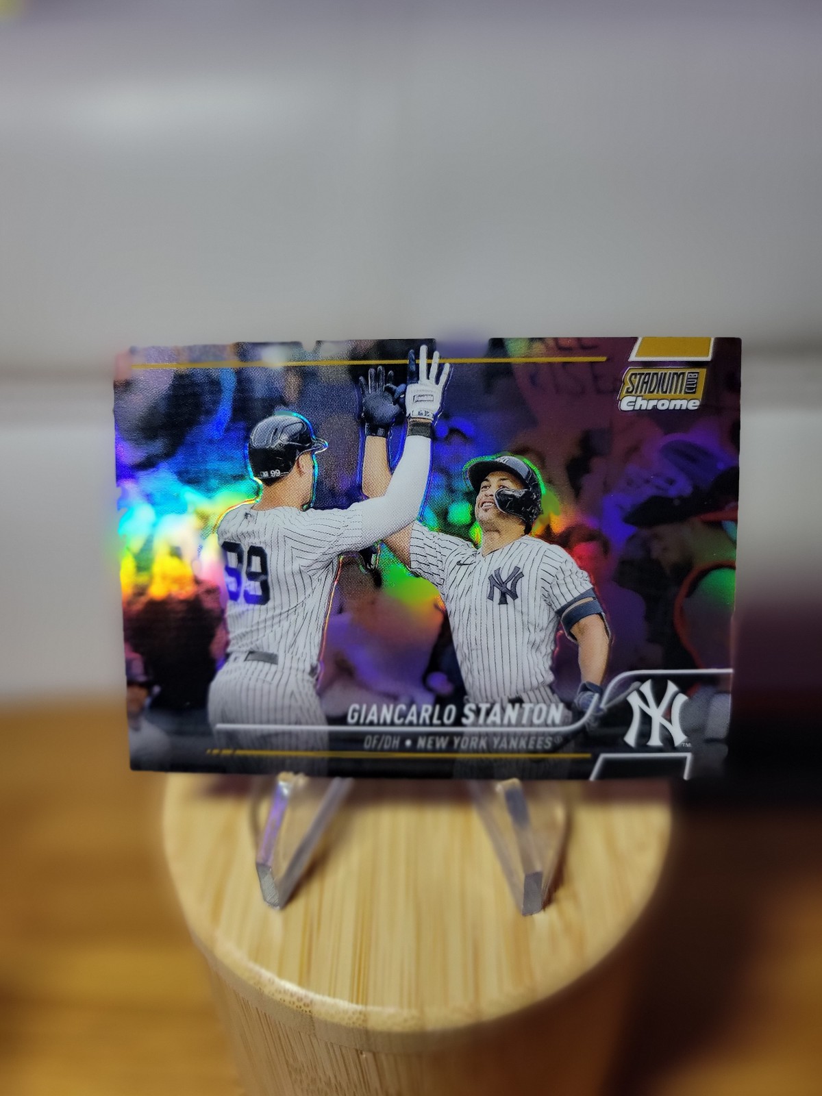 GIANCARLO STANTON 2022 TOPPS STADIUM CLUB CHROME GOLD REFRACTOR /50
