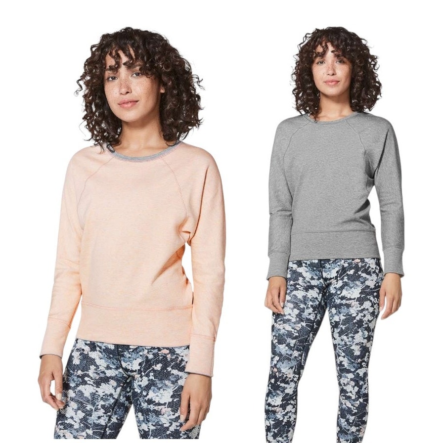 Lululemon Time Out Crew Reversible Sweatshirt Heathered Coral Gray Size S Small
