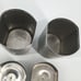 Set Of 2 Vintage Aluminum Canister Flour And Sugar Jars MCM Silver Cans Lids