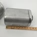 Set Of 2 Vintage Aluminum Canister Flour And Sugar Jars MCM Silver Cans Lids