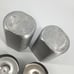 Set Of 2 Vintage Aluminum Canister Flour And Sugar Jars MCM Silver Cans Lids