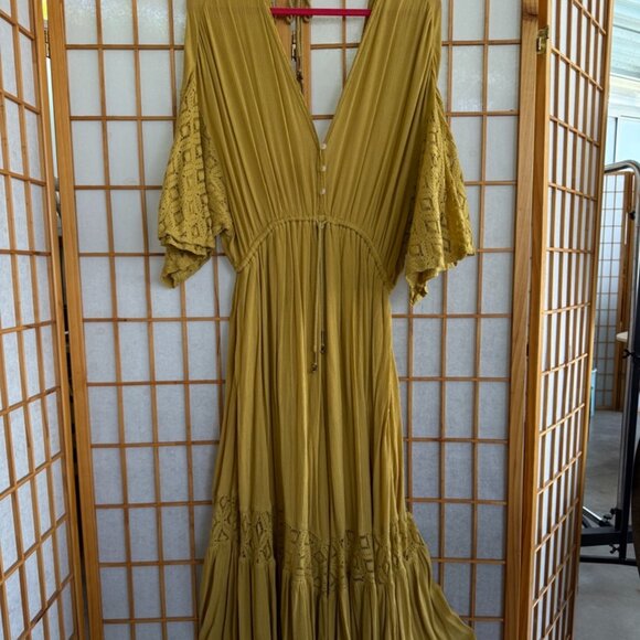 Free People Summer Goddess Floaty Elegant Lace Onesie/Romper Asymmetrical Hem