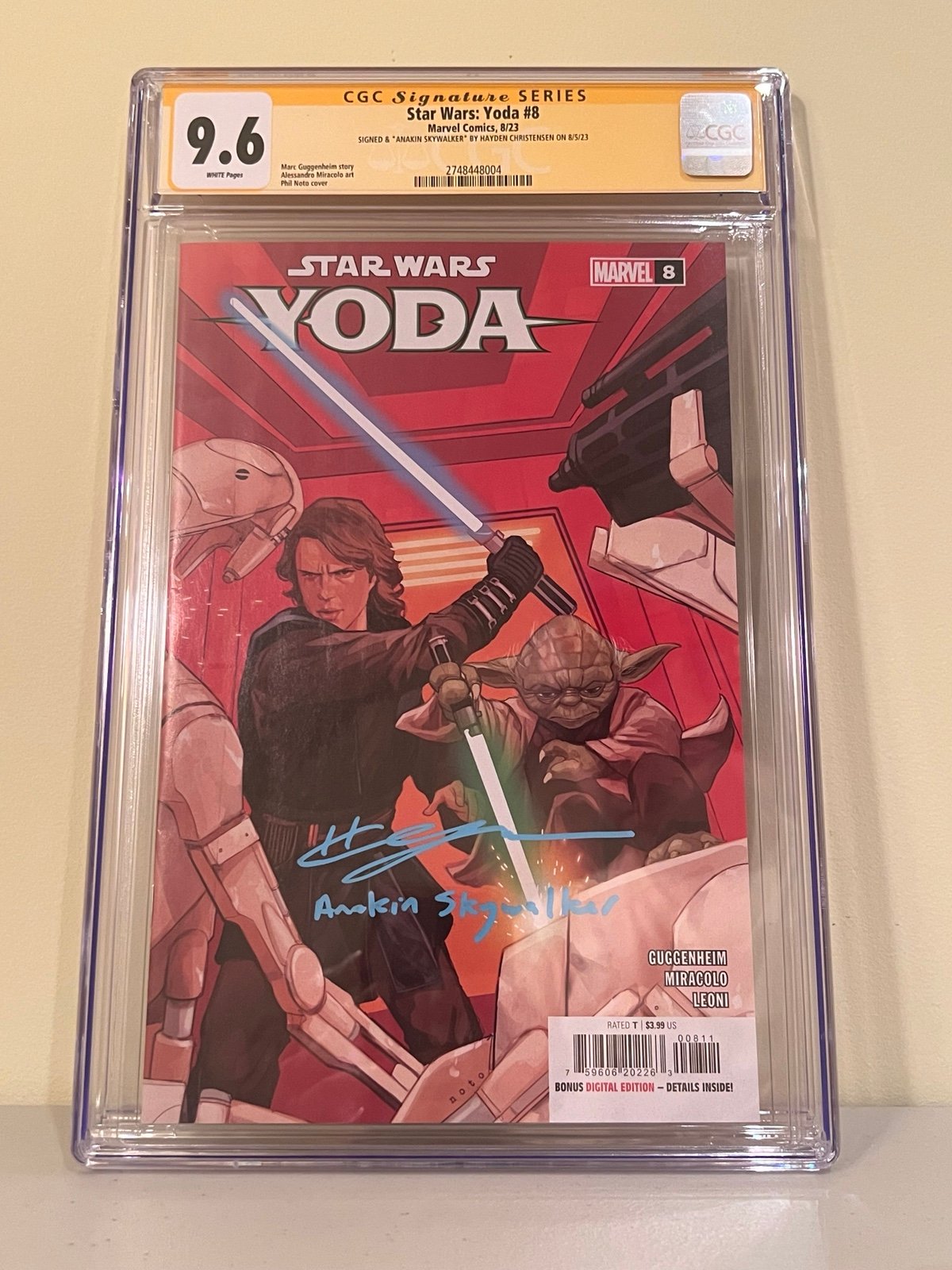 Hayden Christensen signed Yoda #6 CGC Signature Series 9.6 Comic