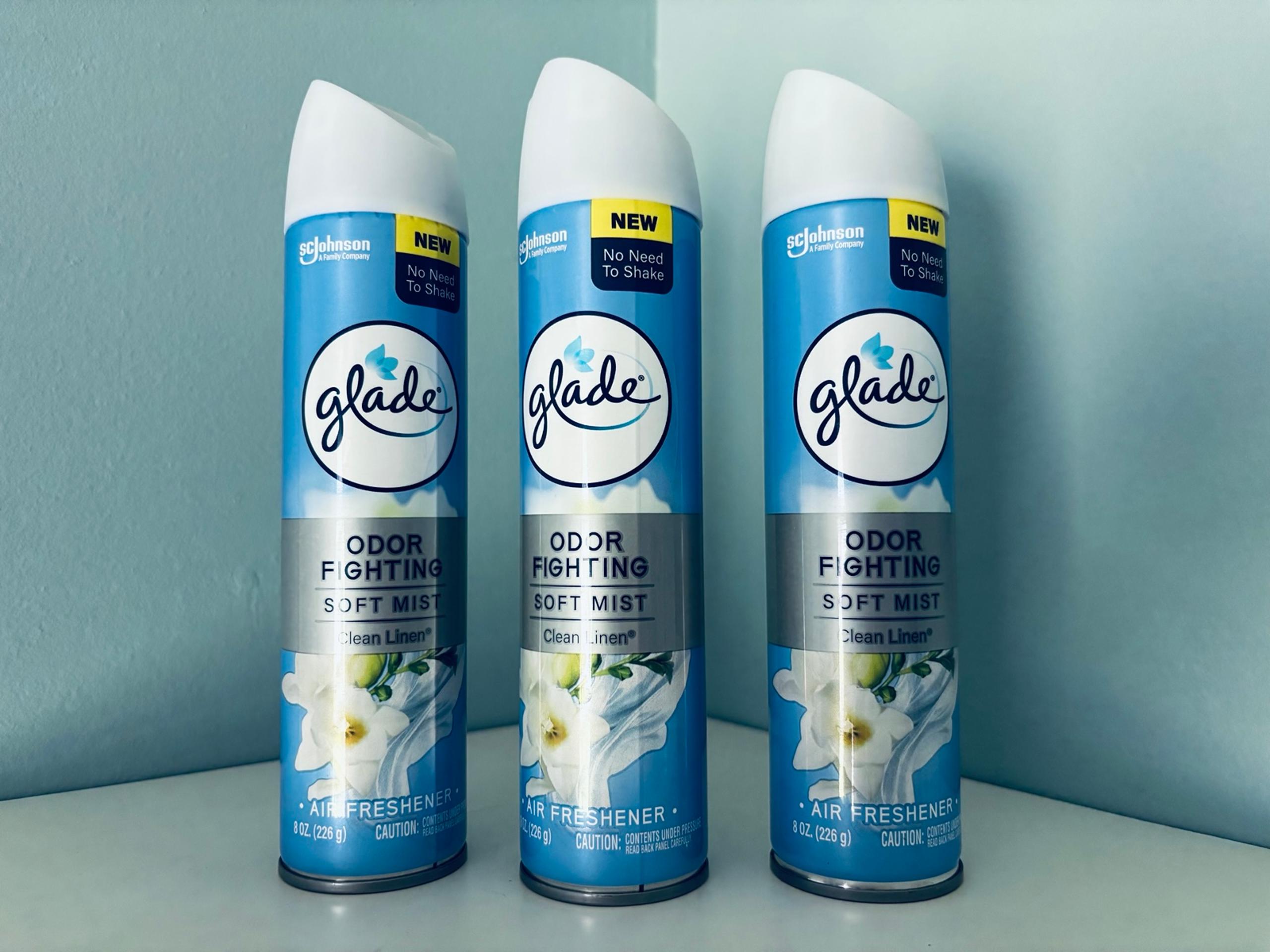 Lot Of 3 Glade Soft Mist Clean Linen Air Fresheners New*