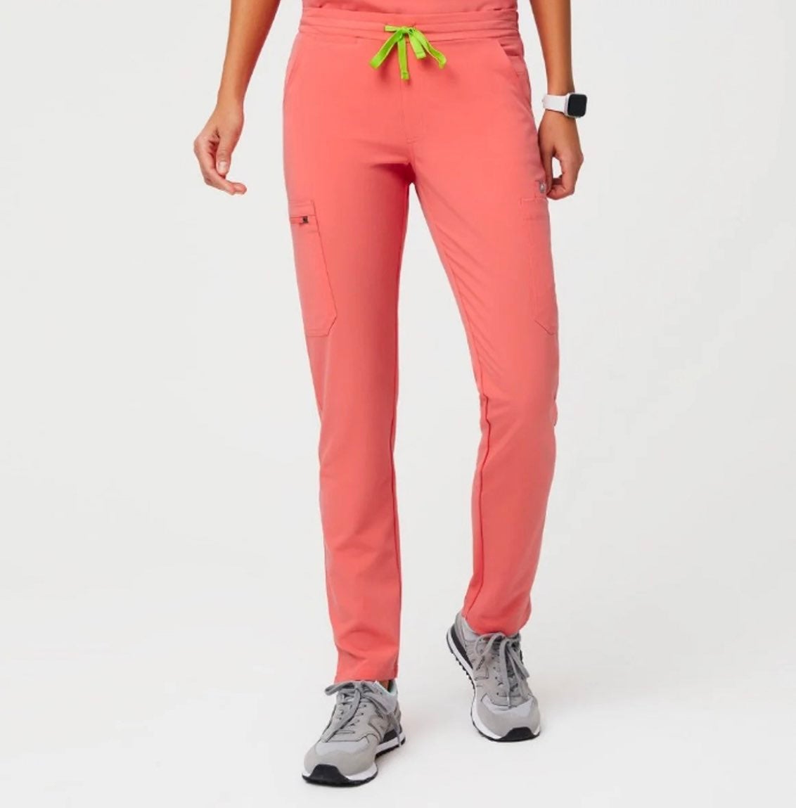 Figs Hot Coral Yola Skinny Bottoms