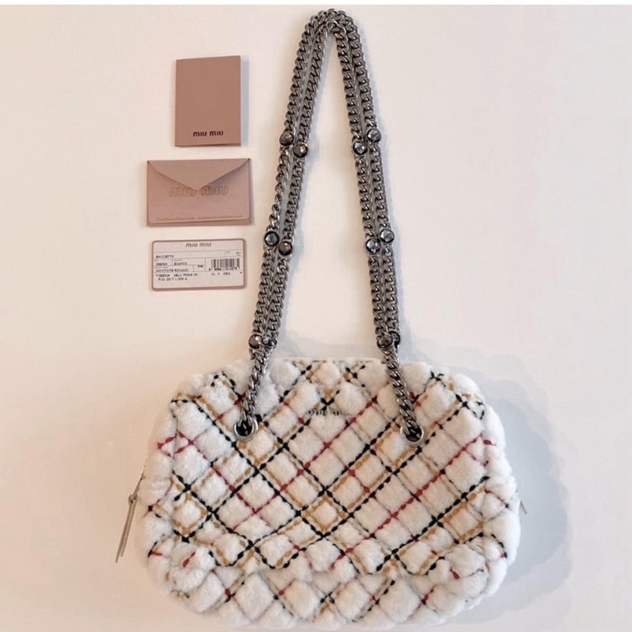 Miu Miu Shoulder Bag Handbag Purse with Rhinestones Crystals