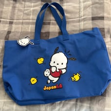 NEW NWT SANRIO Pochacco JapanLA Blue Canvas Tote Bag