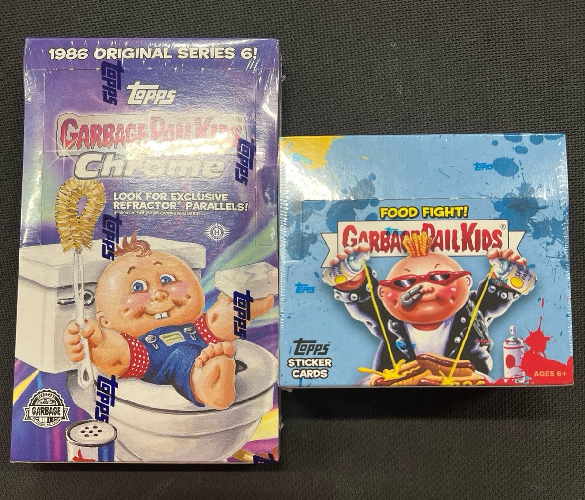 BUNDLE Garbage Pail Kids Chrome Series 6 Hobby Box & Food Fight Hobby Box