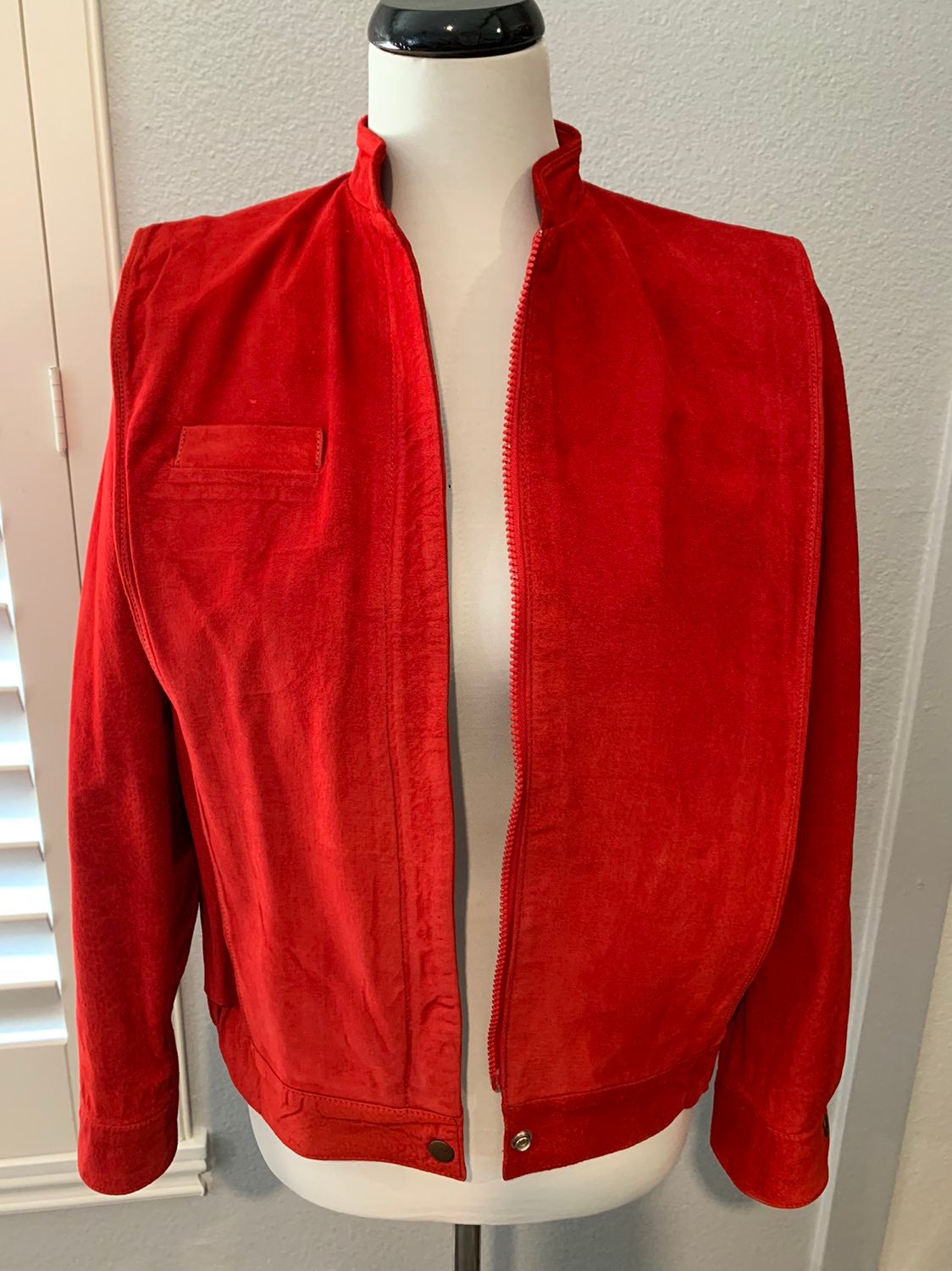 Vintage 80's Red Suede Jacket