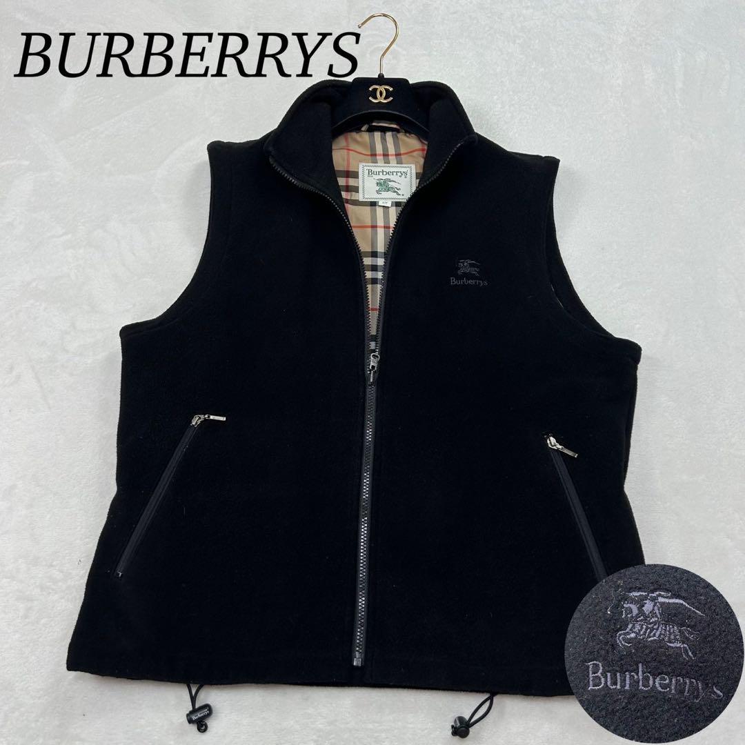 R176 L Burberry 90s Fleece Nova Check Vest Men's
