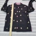 Vintage Mureli Womens M Black Linen Blend Bumblebee Embroidered Costal Outfit