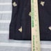 Vintage Mureli Womens M Black Linen Blend Bumblebee Embroidered Costal Outfit