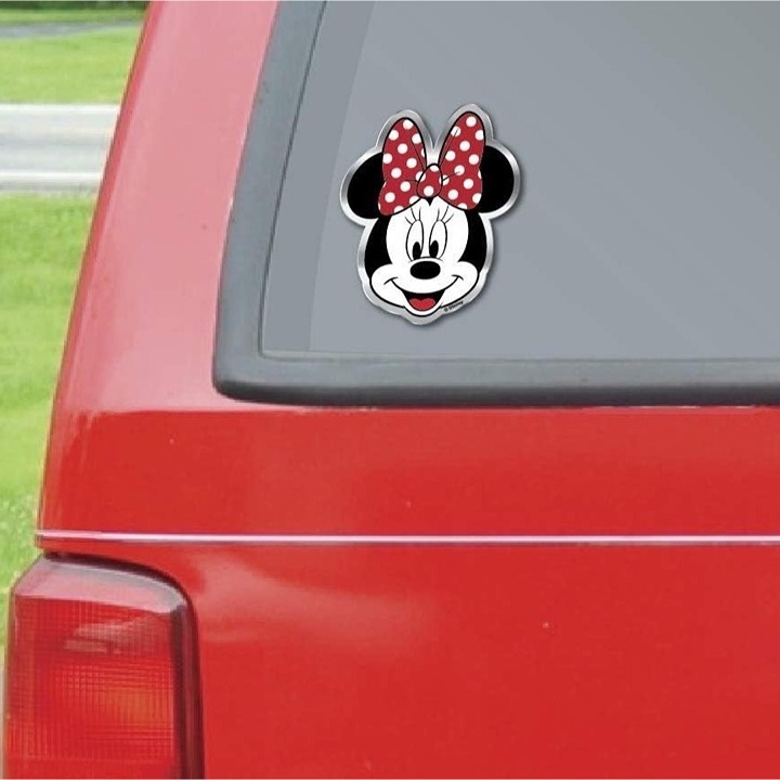 Disney Minnie Mouse Flexible Aluminum Car Decal 4 x 3.5” Exterior Truck SUV NEW!