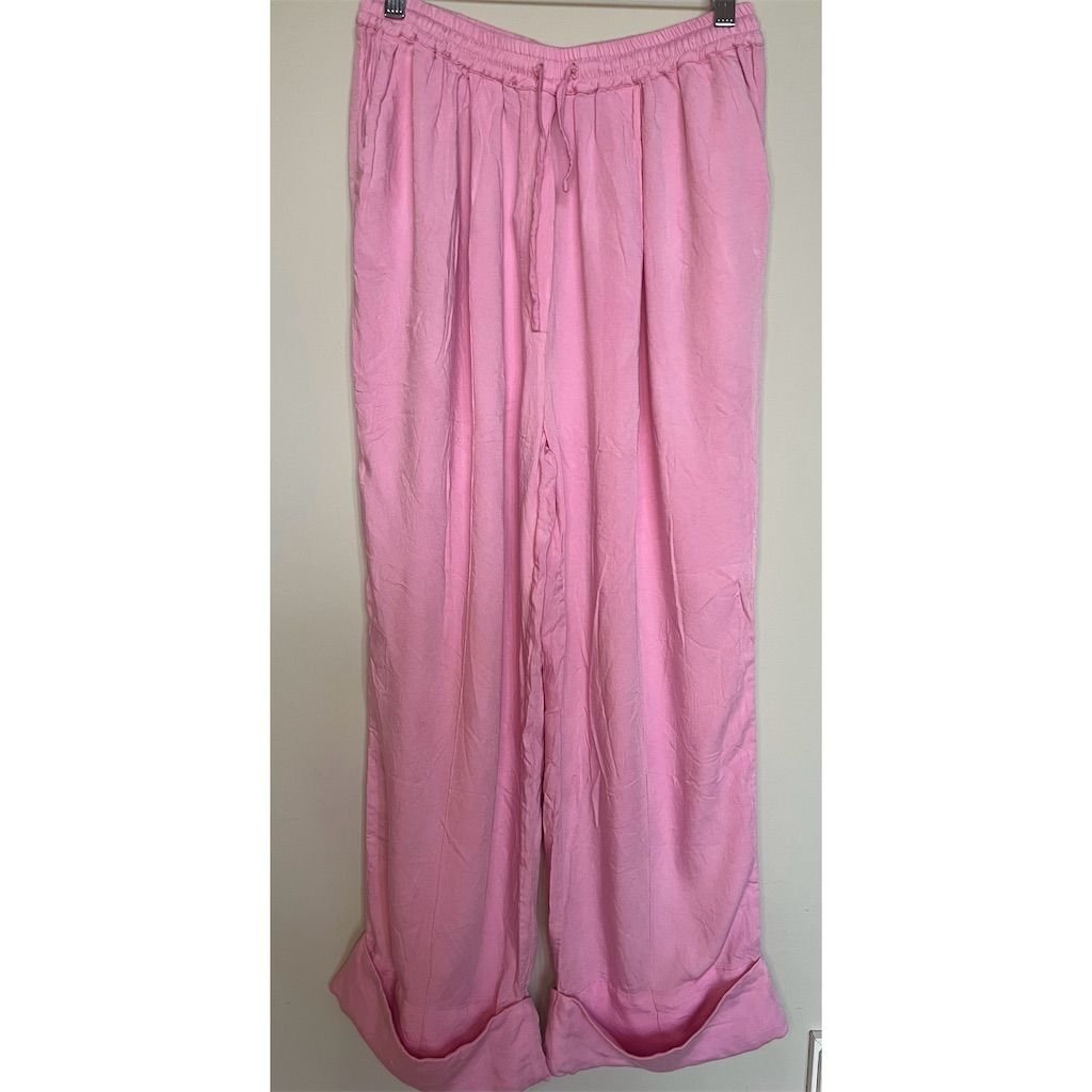 Sleeper Women's Pink Cuffed Drawstring Lounge Pants Size 1