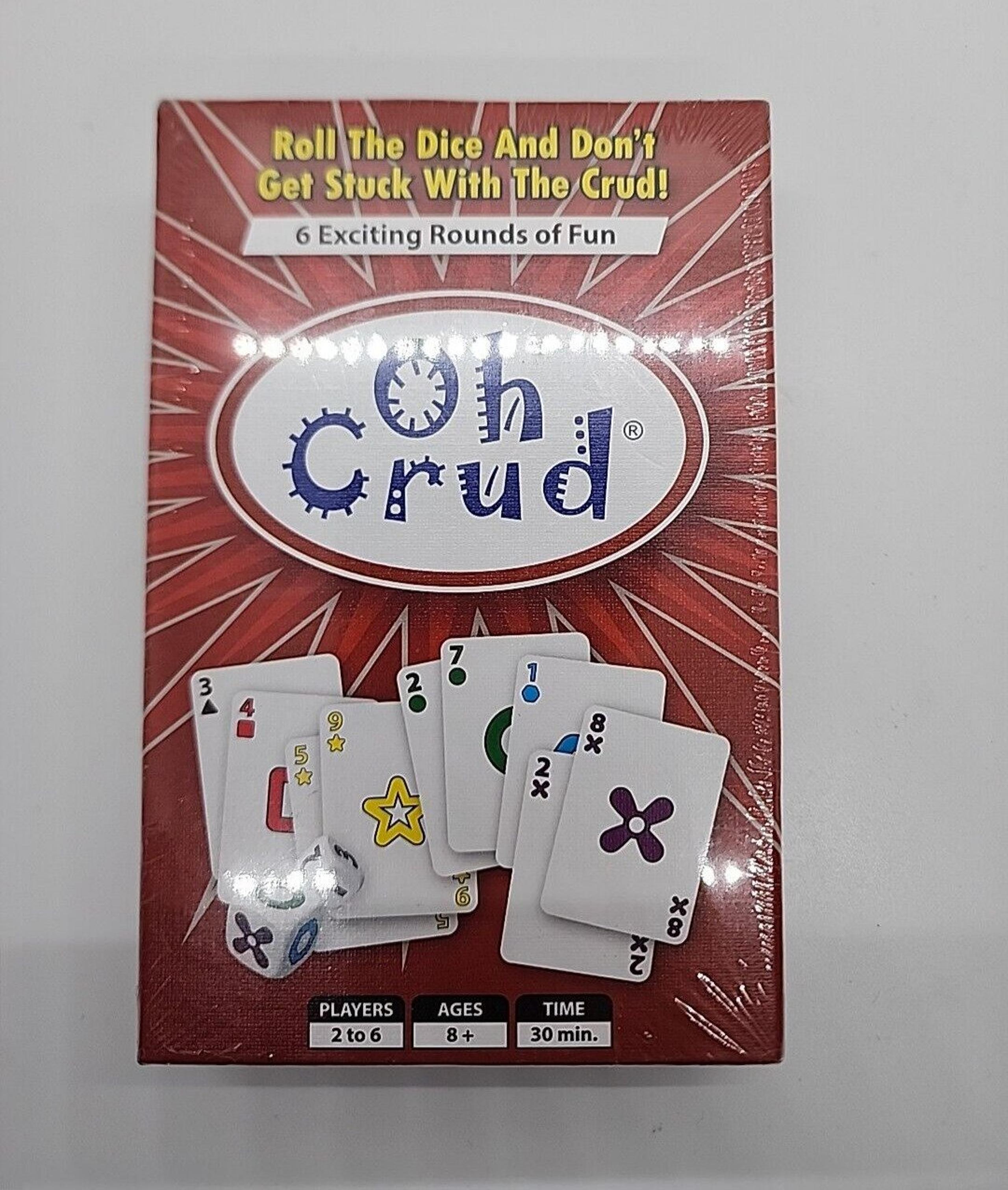 Oh Crud Card and Dice Game for 2-6 Players Strategy Card Game Small Tare n Wrap