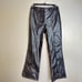 NWT 7 for all mankind Faux Leather Shiny Flare Leg Pants sz M