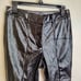 NWT 7 for all mankind Faux Leather Shiny Flare Leg Pants sz M