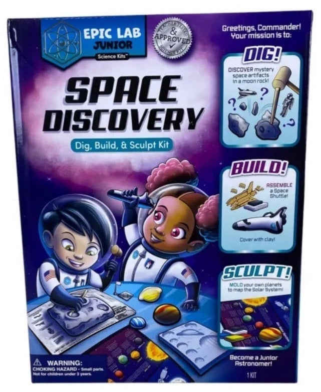 Epic Lab Junior Kids' Space Discovery STEM Science Kit - Dig, Build & Sculpt, 6+