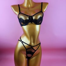 Black mesh Lingerie set