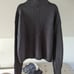 Lululemon merino wool-blend ribbed turtleneck sweater, black, size 4