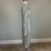Vince Camuto Women's Cocktail Dress Size 8 Silver Sequined One Shoulder Sheath