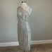 Vince Camuto Women's Cocktail Dress Size 8 Silver Sequined One Shoulder Sheath