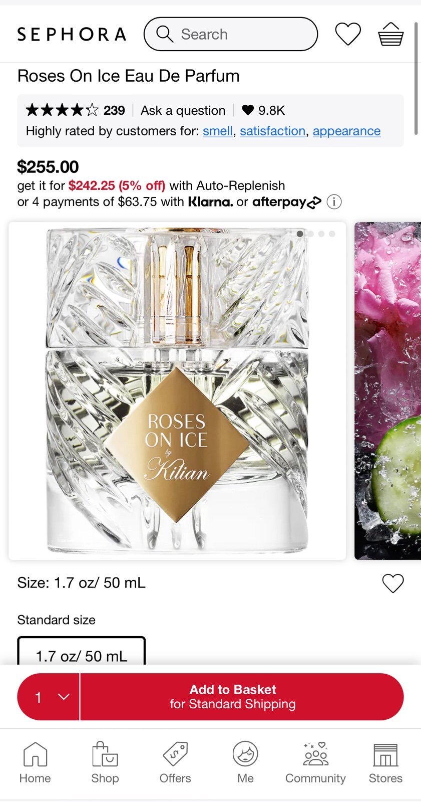 Kilian Roses on Ice 1.7oz/50ML (MSRP255+ tax!)