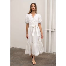 Moon River White Midi Dress