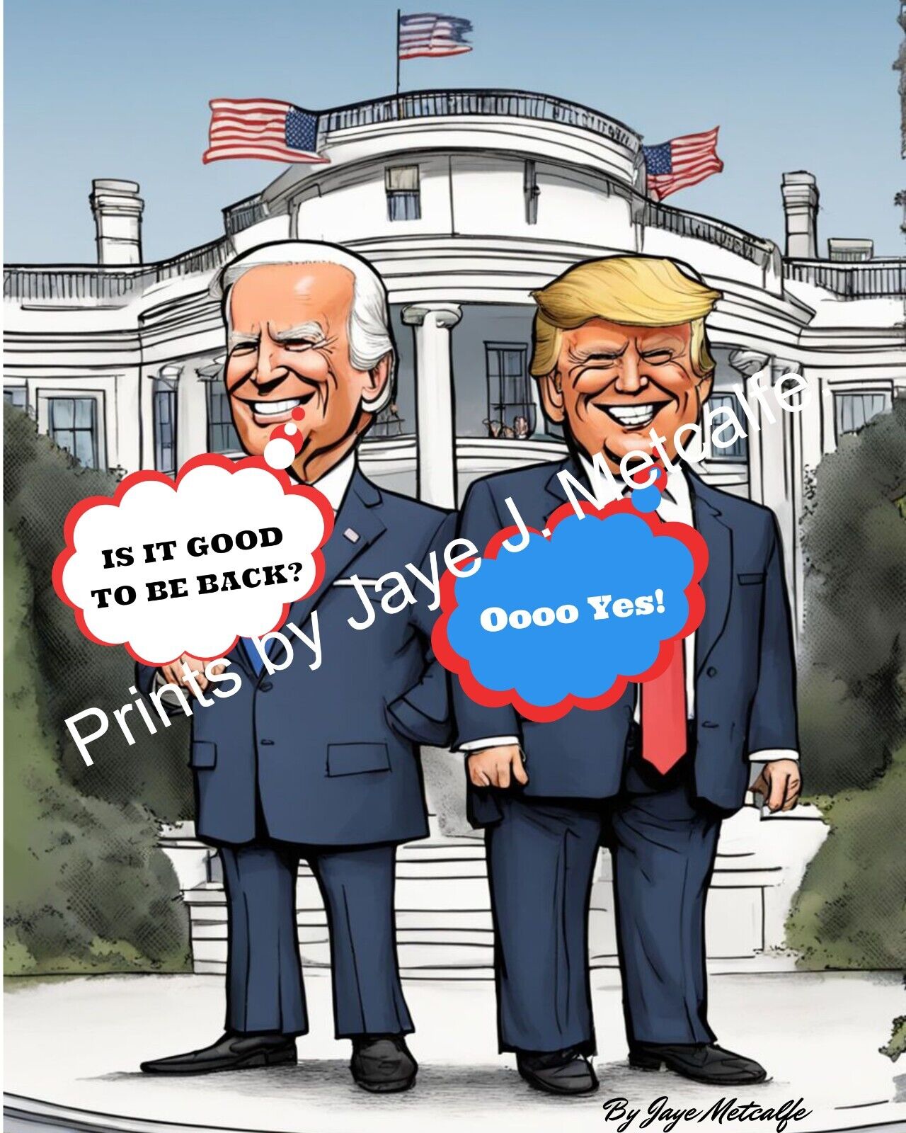 Donald Trump White house Victory by Jaye Metcalfe