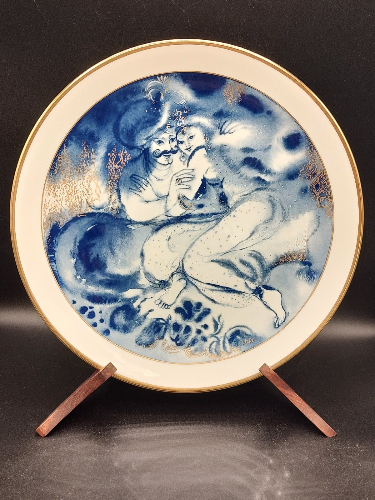 Vtg Meissen 1984 10 Arabian Couple Collectors Plate