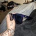 Ray-Ban RB2132 New Wayfarer Bicolor Sunglasses with Blue Frame