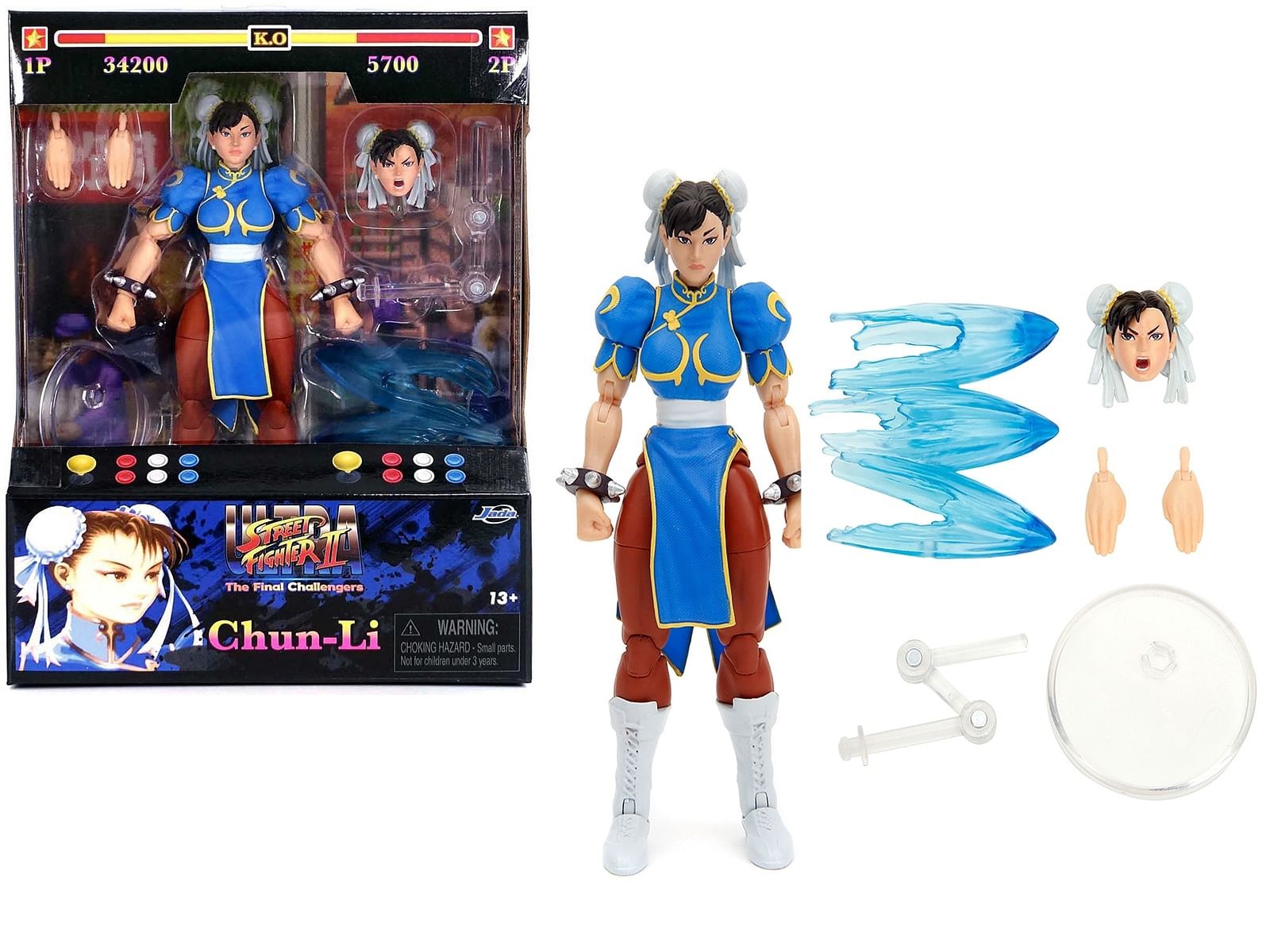 Chun-Li 6 Moveable Figure with Accessories and Alternate Head and Hands Ultra