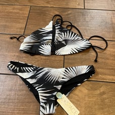 NWT L*SPACE Women's Shadow Palm bikini set medium