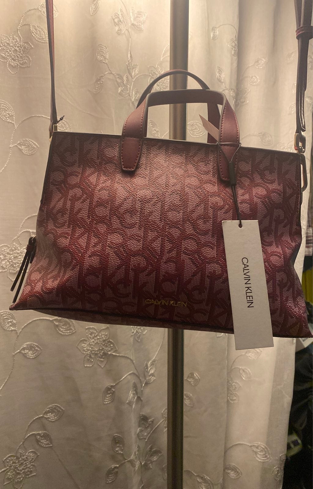 Calvin Klein Red Logo Satchel