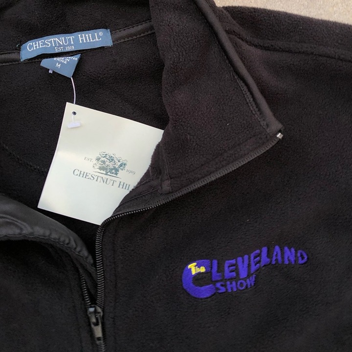 The Cleveland Show Embroidered Black Vest Cast/Crew Gift Zip-Up Size Small