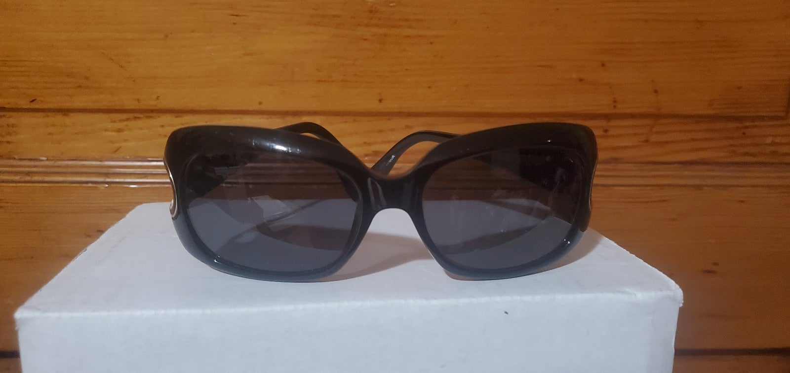 Giorgio Armani Black Round Womens Sunglasses