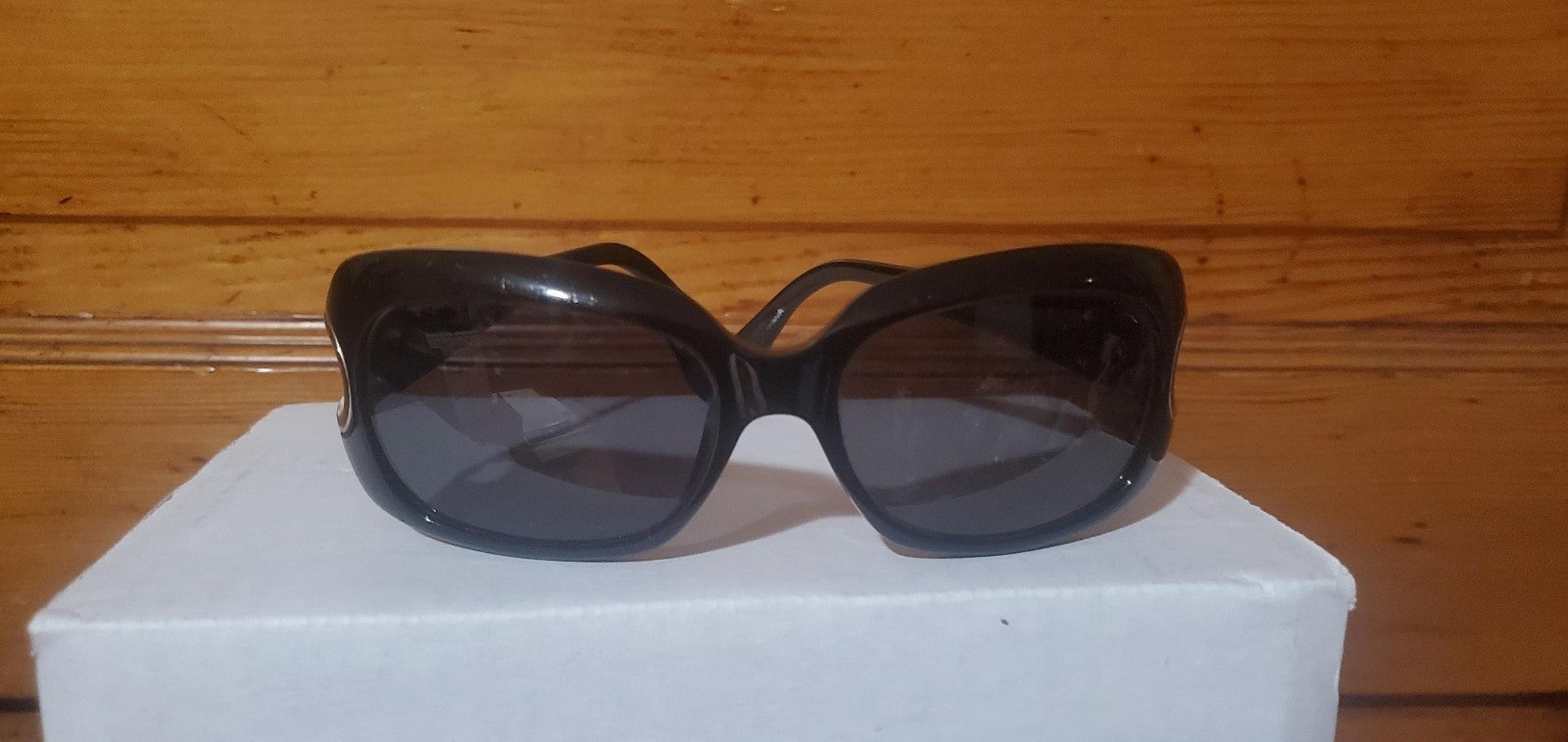 Giorgio Armani Black Round Womens Sunglasses