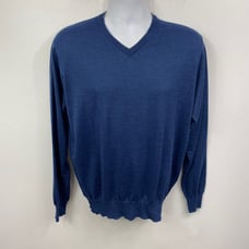 Peter Millar Merino Wool & Silk V Neck Swester Sz L