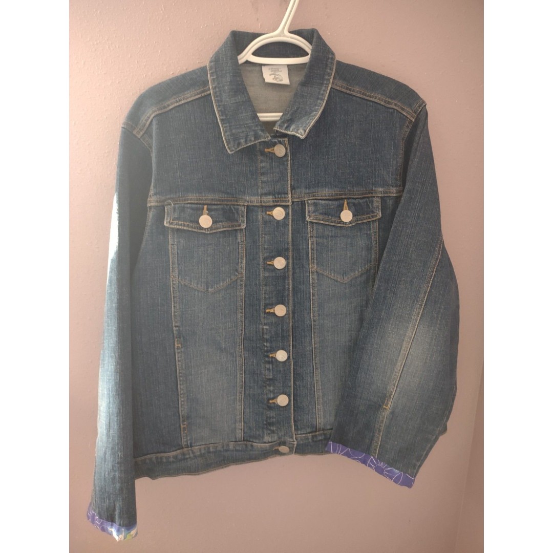 Vtg Ladies DISNEY STUDIO Denim Jean Jacket TINKER BELL Please Read Description