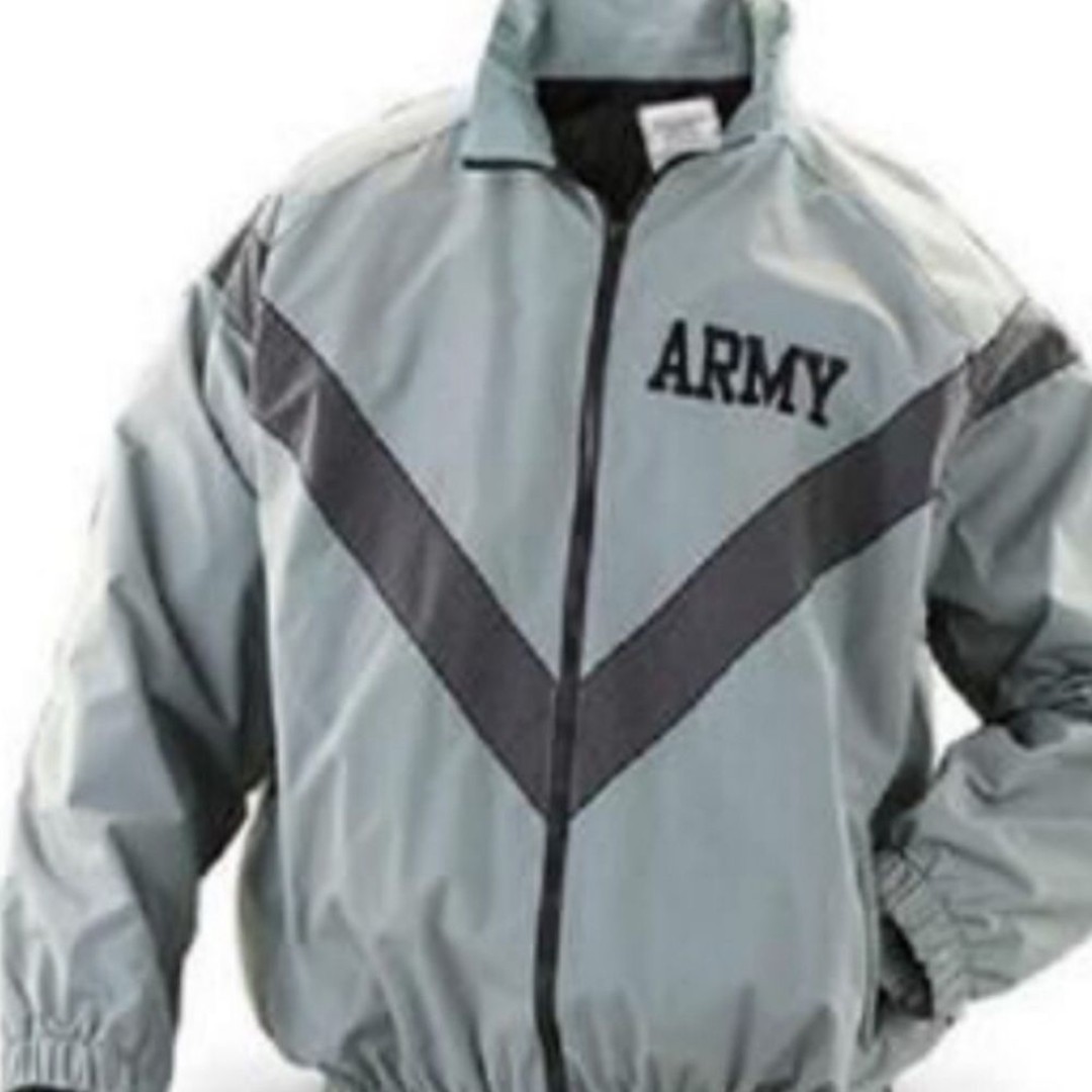 U.S. Army Gray Physical Training Windproof Reflective Camo IPFU Uniform Jacket