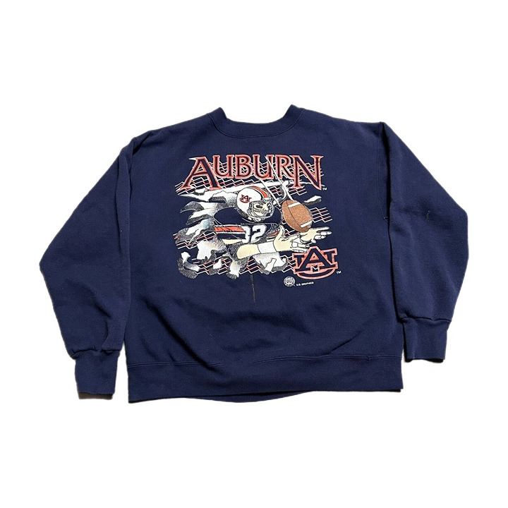 Vintage Auburn Tigers Allover Print Blue store Crewneck Sweatshirt Men’s L 90s