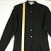 Vtg Doncaster Womens Jumpsuit Romper Wool Blend Black Stripe Snap Front 12
