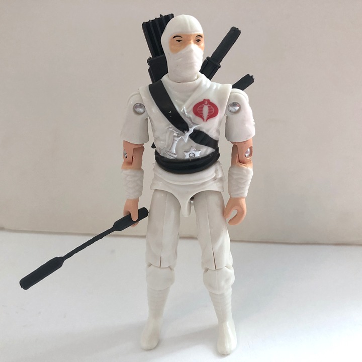 GI Joe Storm Shadow V1 Style Ninja Bright White Vintage Repro - Free Shipping