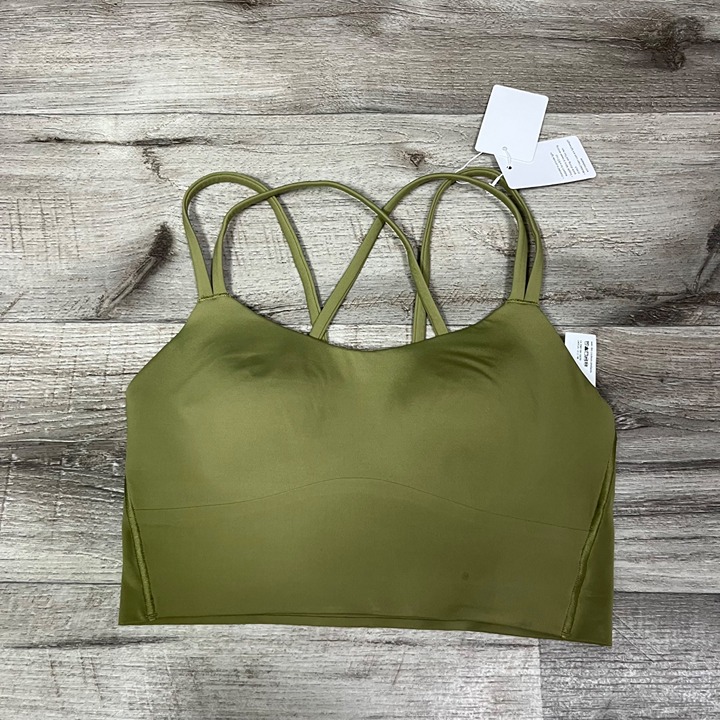 Lululemon Athletic Like A Cloud Longline Bra B/C Bronzed Green NWT Women’s Sz 4